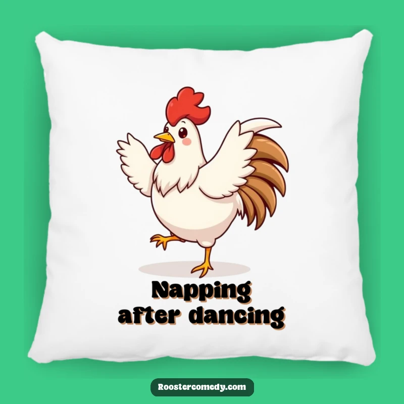 Cute Funny Silly Rooster Dance Pillow - Cozy Comfort with a Funky Move