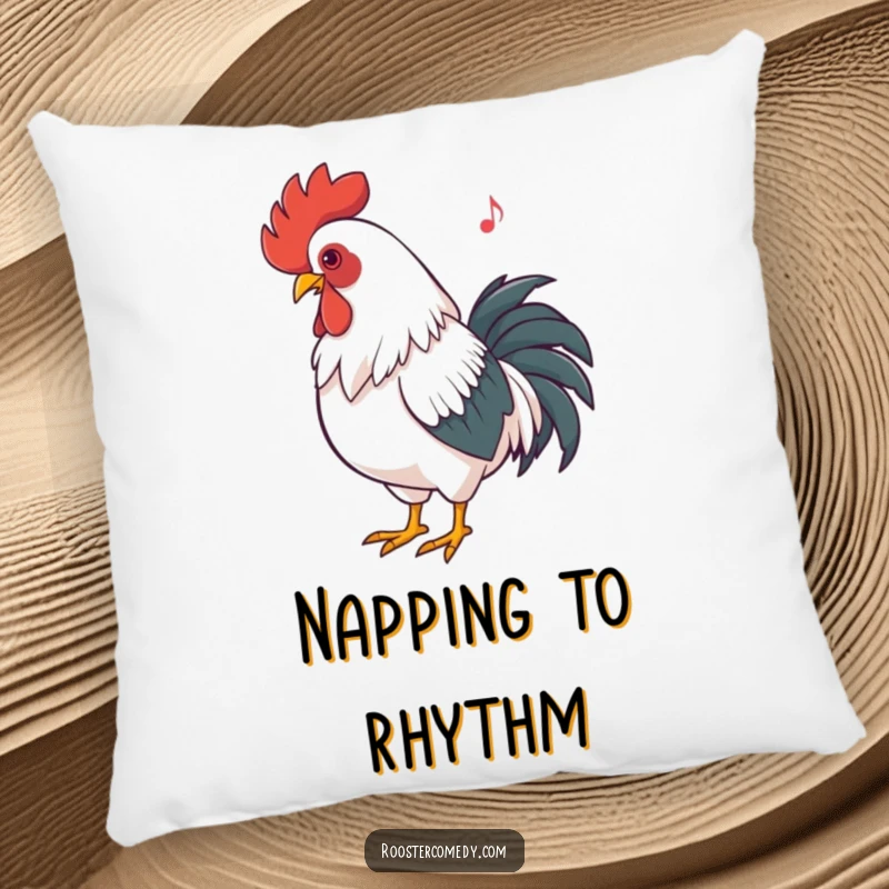 Funny Rooster Dancing Pillow: Soft pillow featuring a rooster rhythmically bobbing its head, perfect for adding musical comfort and fun.