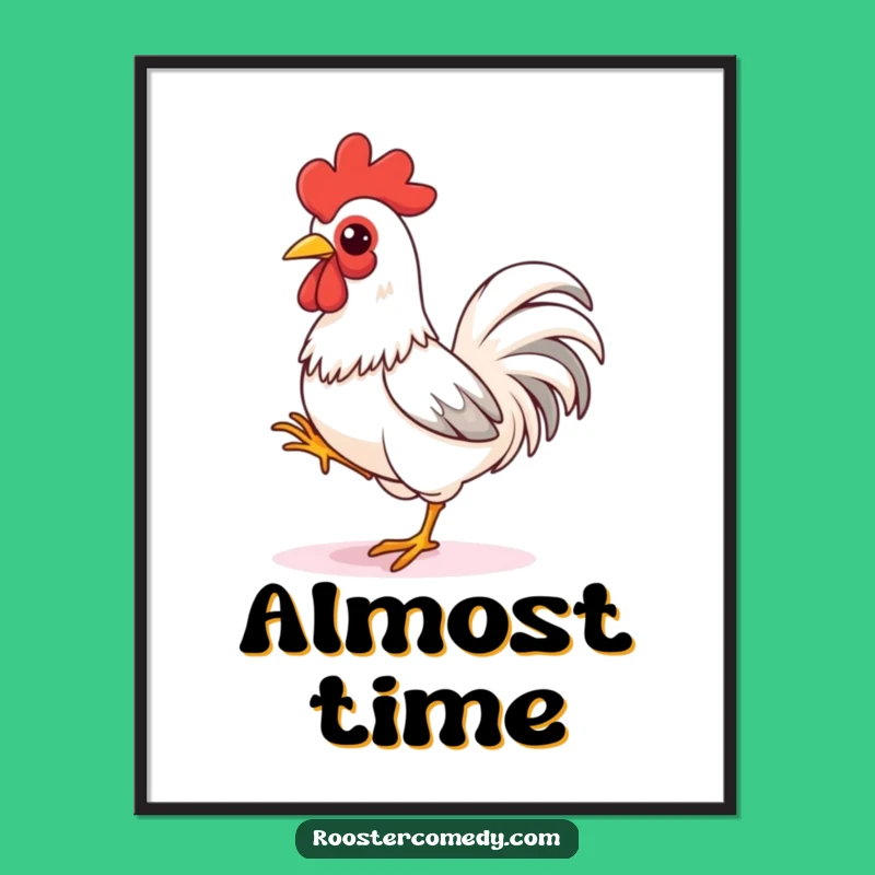 Funny Rooster Sprint Digital Art - Playful Bird Ready to Run