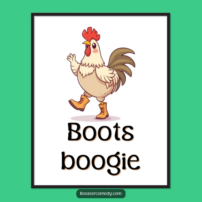 Funny Rooster Jig Digital Art: Instant Dance Download