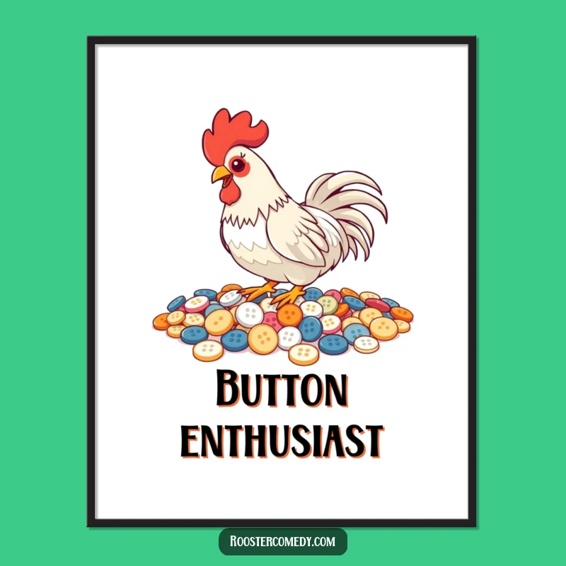 Funny Pecking Rooster Digital Art - Instant Quirky Decor