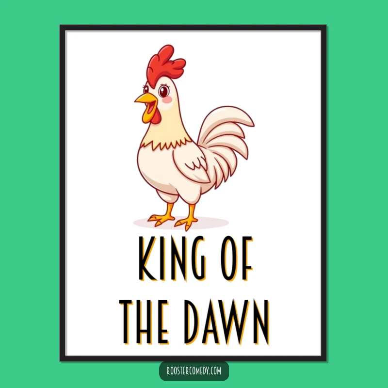 Funny Proud Rooster Digital Art - Instant Cheerful Farm Decor
