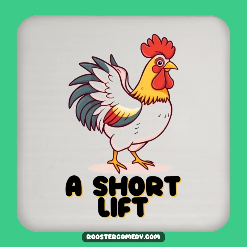 Funny Rooster Fly Coaster: Hopeful Bird Protection - Chic Funny Gift