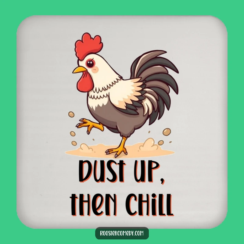 Funny Kawaii Rooster Dust Coaster Set: Playful Surface Protection Gift
