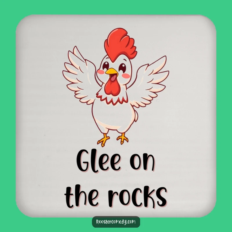 Funny Kawaii Rooster Energy Coaster: Joyful Bird Drink Coaster, Perfect Funny Gift