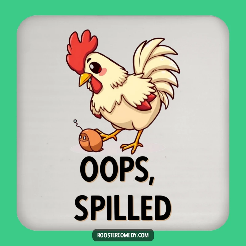 Funny Rooster Trip Coaster: Farmyard Protection - Chic Funny Gift