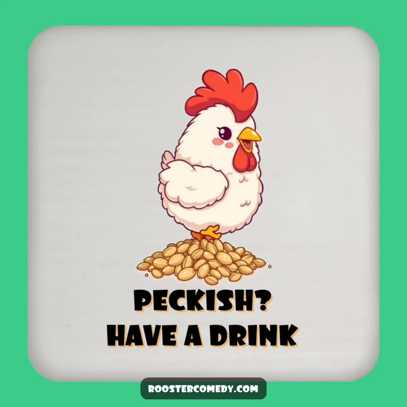 Funny Fluffy Rooster Coaster - Protect Surfaces with Farmyard Charm
