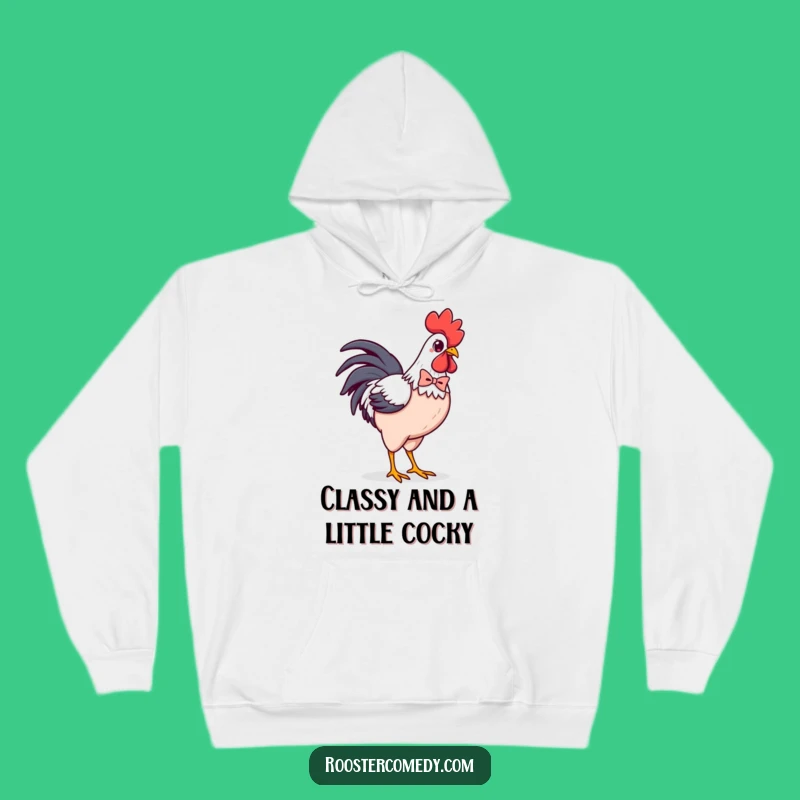 Funny Kawaii Rooster Bowtie Hoodie: Cozy Confidence for Chic Comfort Gift