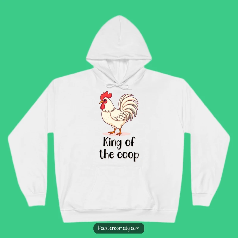 Cozy Kawaii Rooster Strutting Hoodie: Warm & Funny Proud Bird Apparel