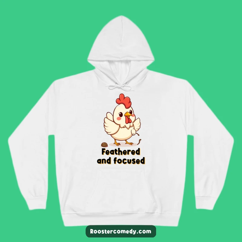 Cozy Funny Kawaii Rooster Worm Hoodie: Warmth for Farm Fresh Fans