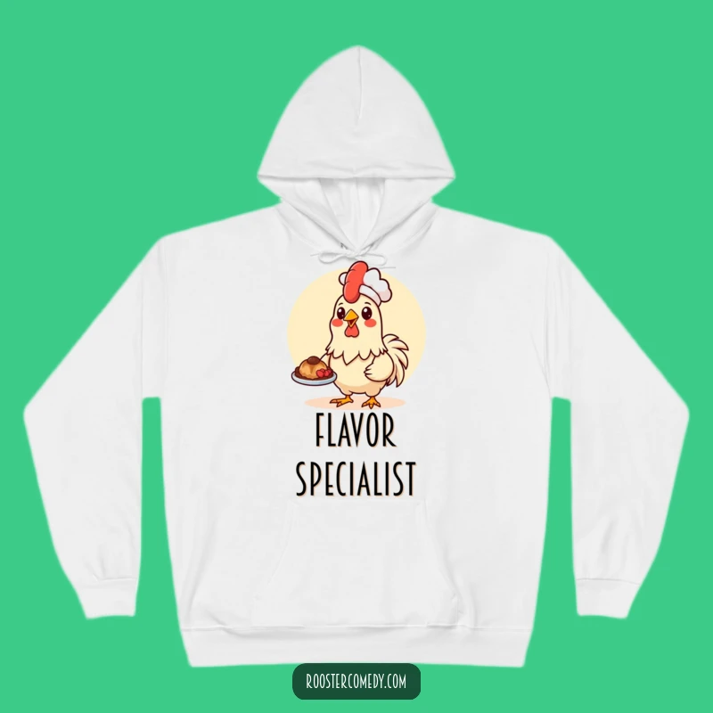 Cozy Funny Kawaii Rooster Chef Hoodie - Culinary Design, Warm Foodie Gift