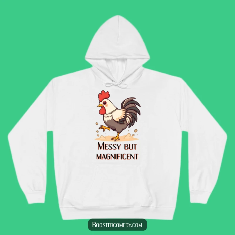 Funny Kawaii Rooster Dust Hoodie: Cozy Fun for Playful Days Gift