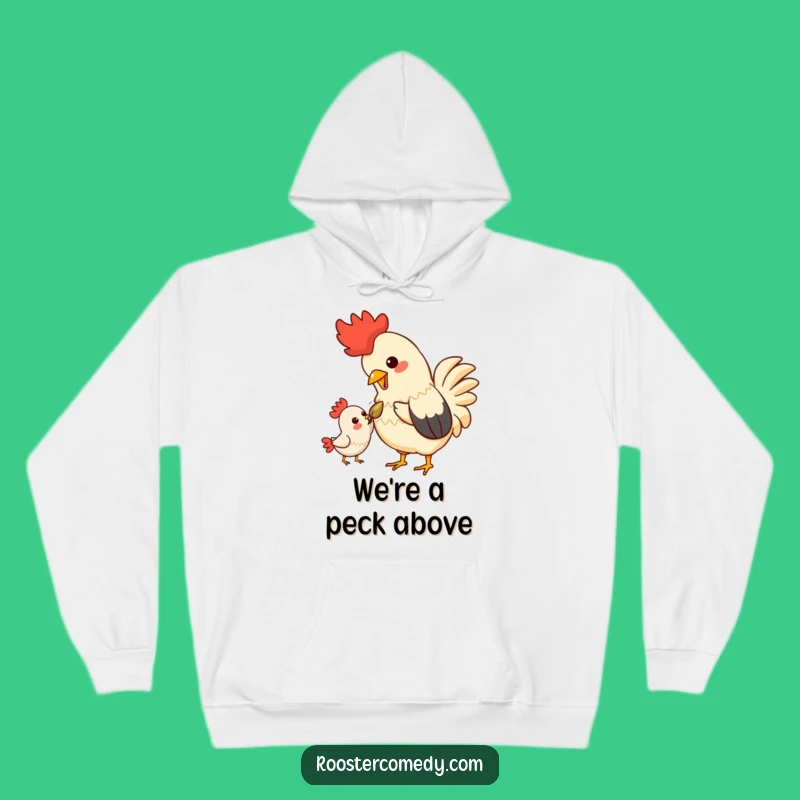 Funny Kawaii Rooster Hoodie - Cozy Bird Friendship Sweatshirt, Perfect Gift