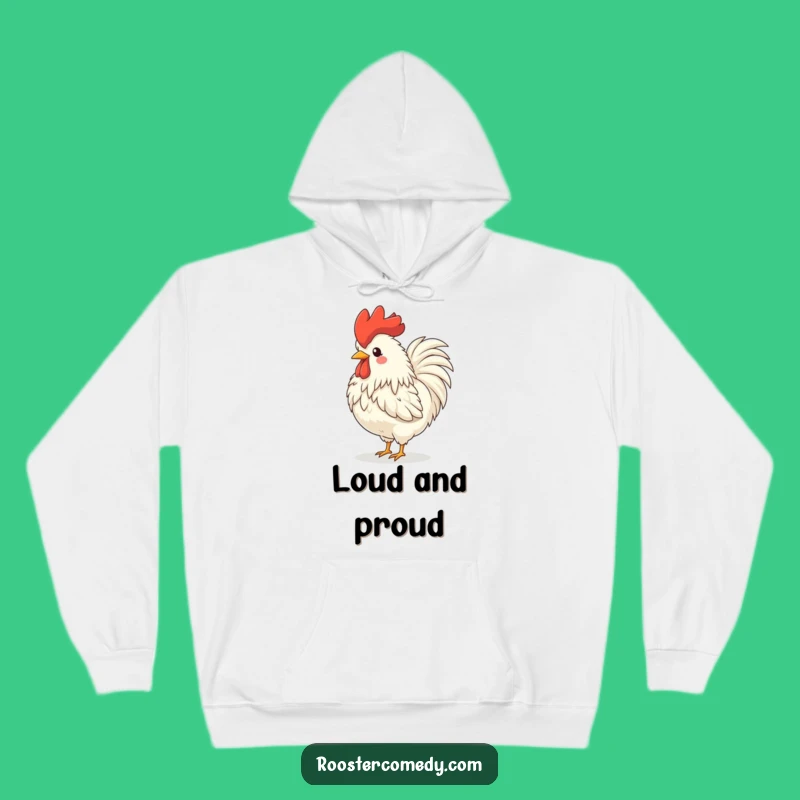 Funny Rooster Crowing Hoodie: Cozy and Hilarious Farm-Themed Gift for Him or Her