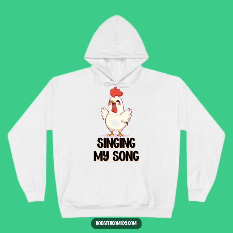 Funny Rooster Crowing Hoodie - Cozy & Cheerful Comfort for Bird Lovers
