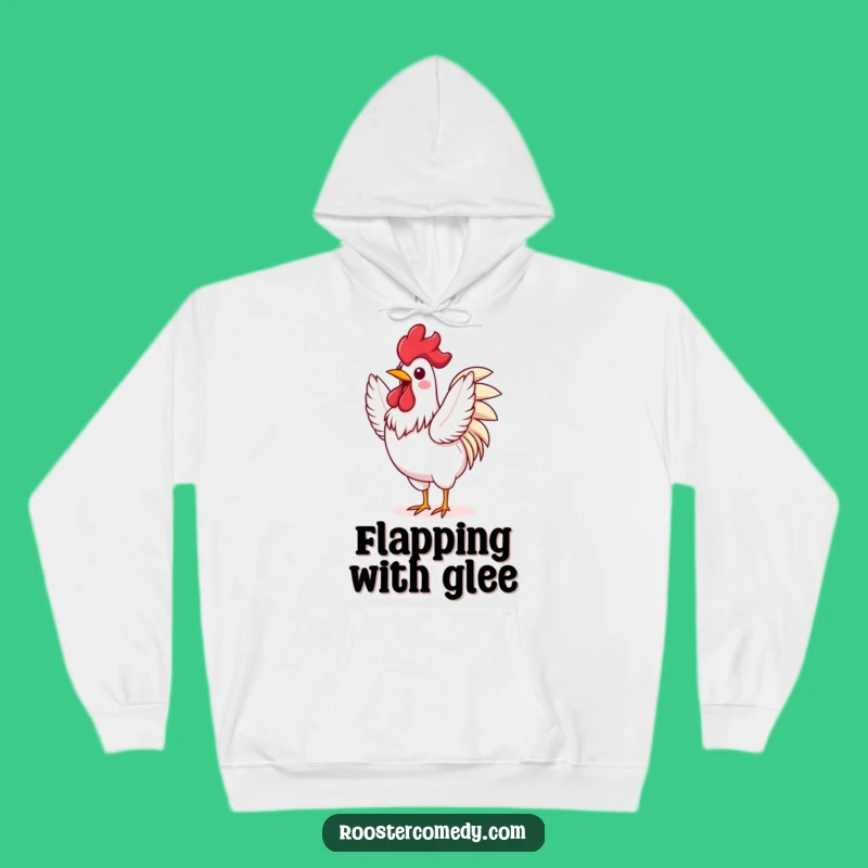Funny Rooster Flapping Hoodie - Cozy & Energetic Comfort