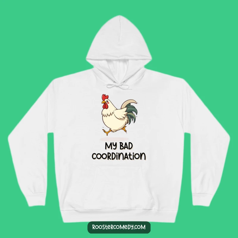 Cozy Funny Tripping Rooster Hoodie - Embrace Your Mishaps in Style!