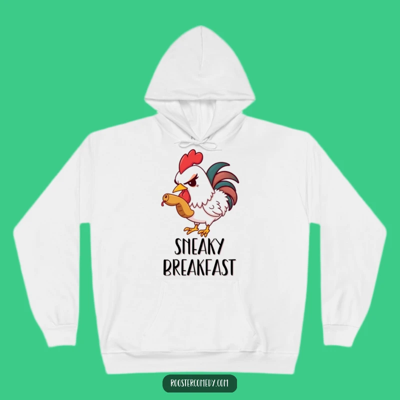 Funny Rooster Worm Hoodie - Cozy Up with a Dash of Mischief
