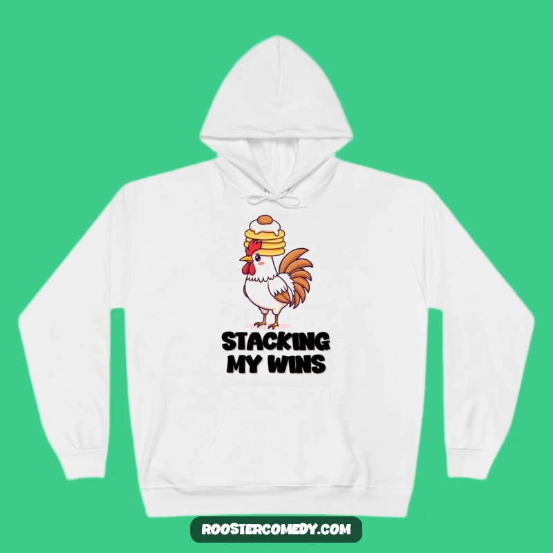 Funny Pancake Rooster Hoodie - Cozy Up for Breakfast Fun