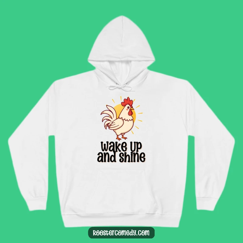 Funny Kawaii Rooster Sunrise Hoodie: Cozy Morning Bird Sweatshirt, Great Funny Gift