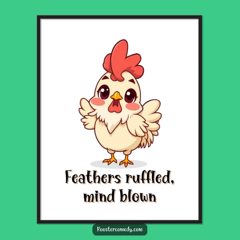 Free Printable Shocked Rooster Wall Art: Avian Astonishment for Your Walls!