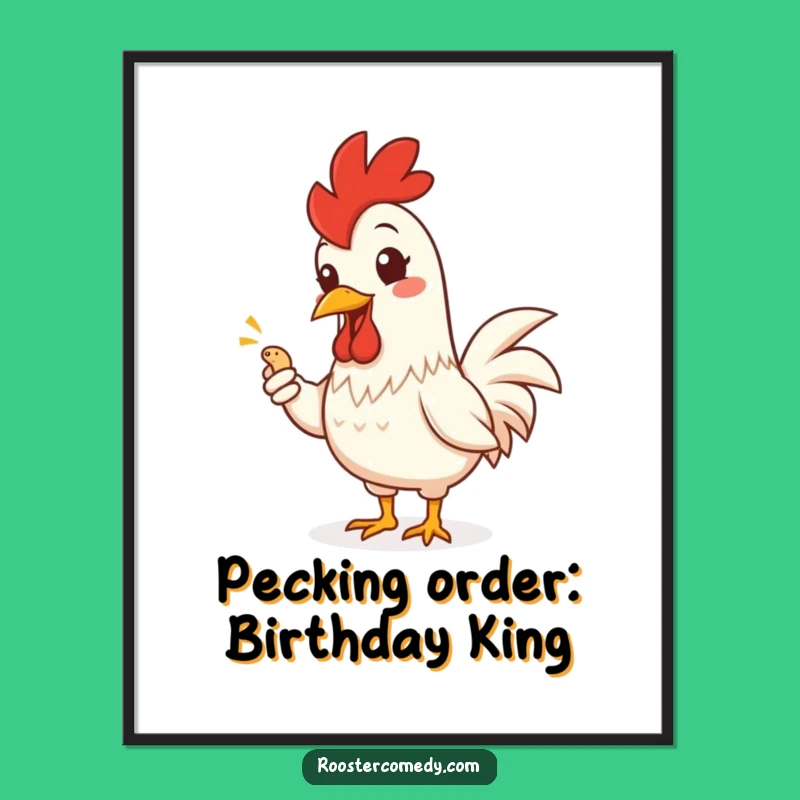 Funny Free Printable Wall Art: Cheerful Rooster Worm - Downloadable Art & Print at Home Decor!