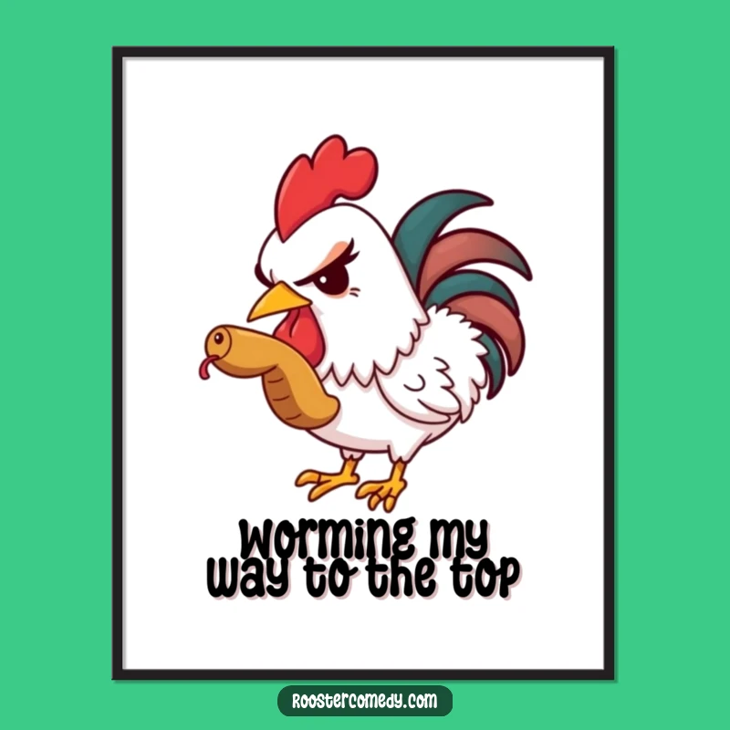 Funny Free Printable Wall Art: Rooster's Secret Snack - Downloadable Decor!