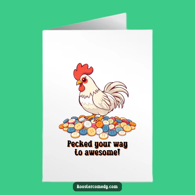 Free Printable Button Pecking Rooster Birthday Card: A Quirky Celebration!