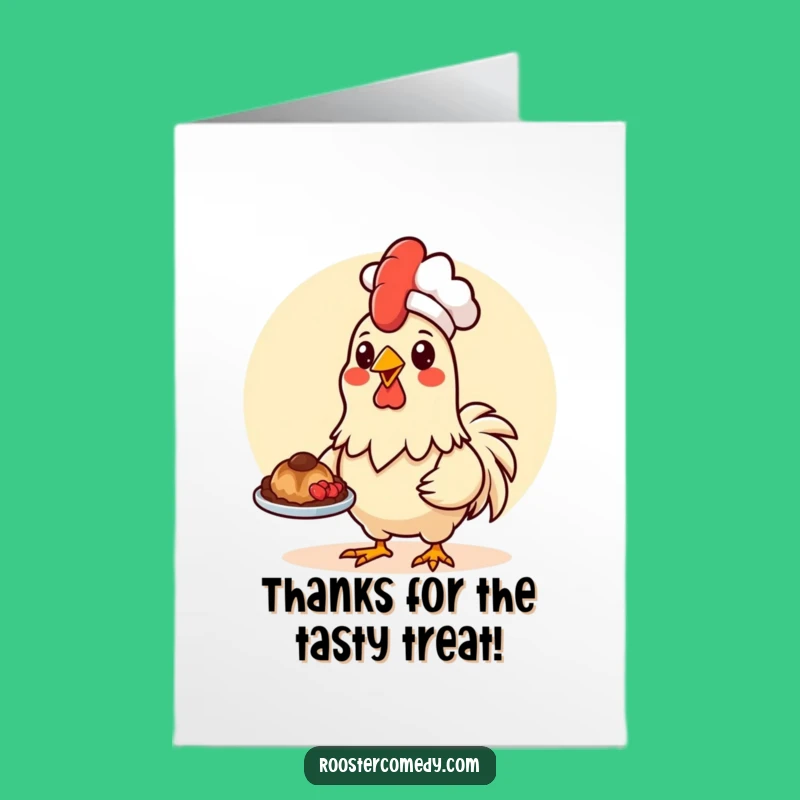 Free Printable Thank You Card: Chef Rooster Serves Thanks - Downloadable Culinary Gratitude