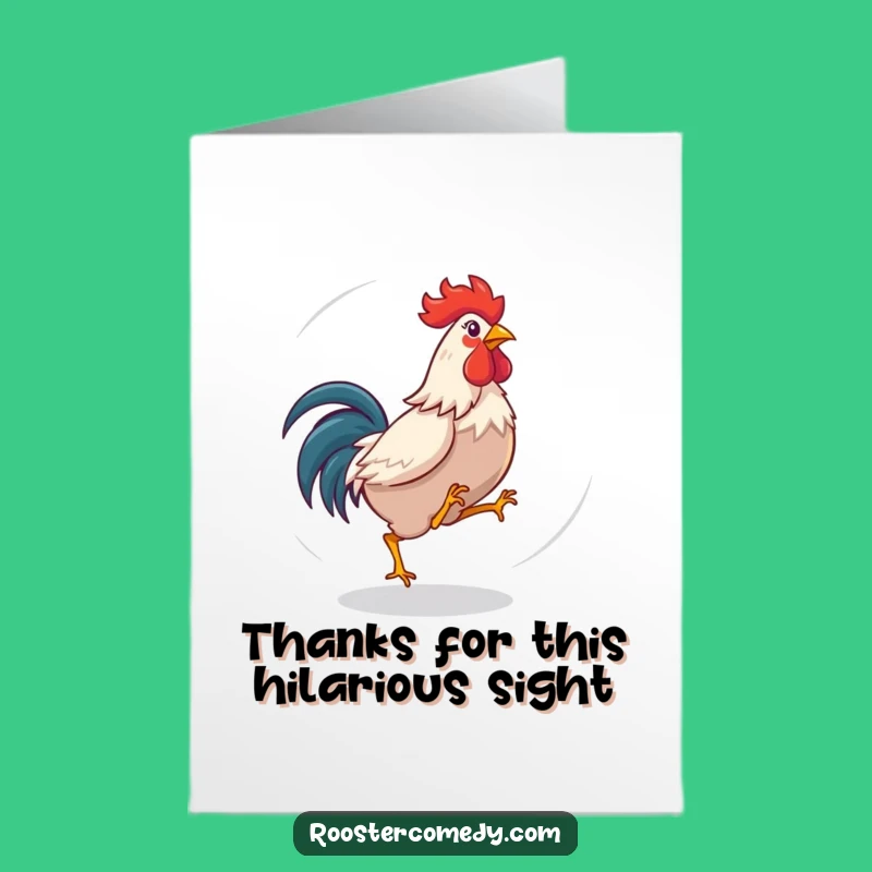 Free Printable Thank You Card: Silly Rooster Thanks You In A Spin