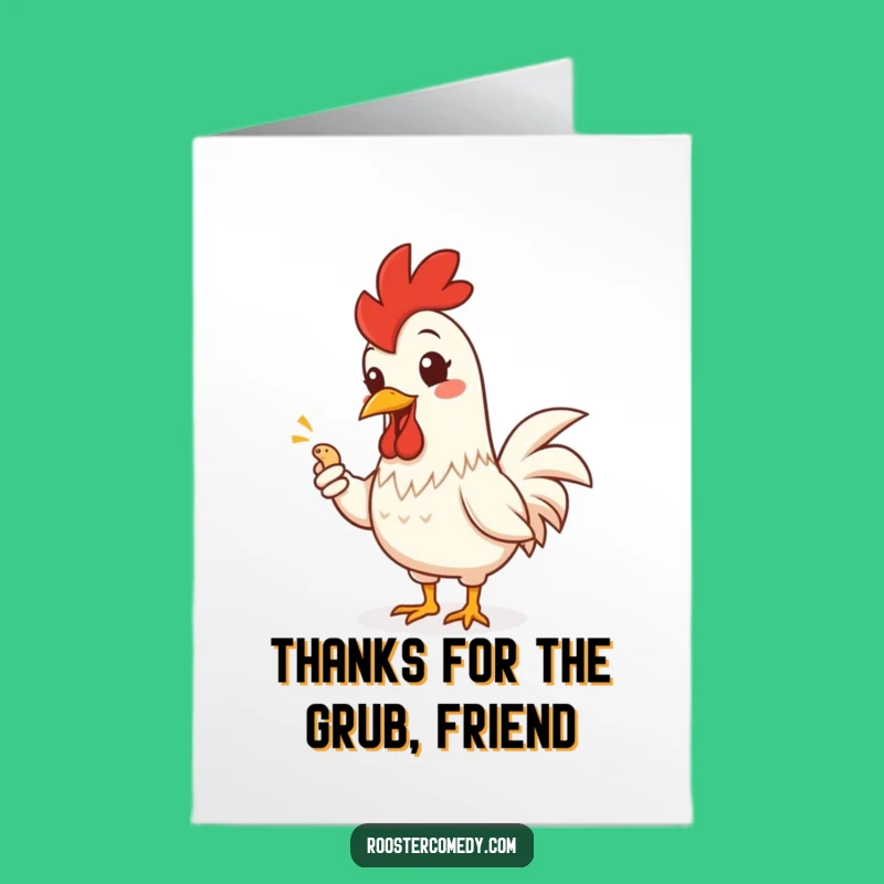 Funny Free Printable Thank You Card: Rooster Worm Gesture - Downloadable & Print at Home!