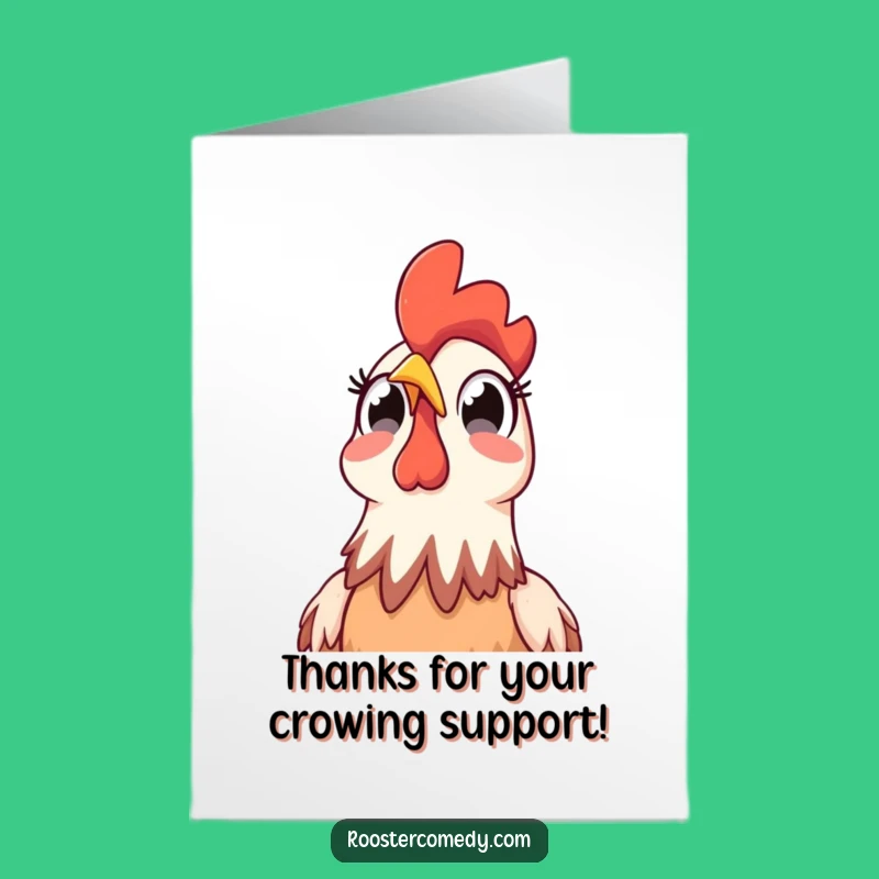 Sky-High Thanks: Free Printable Card from a Surprised Rooster!