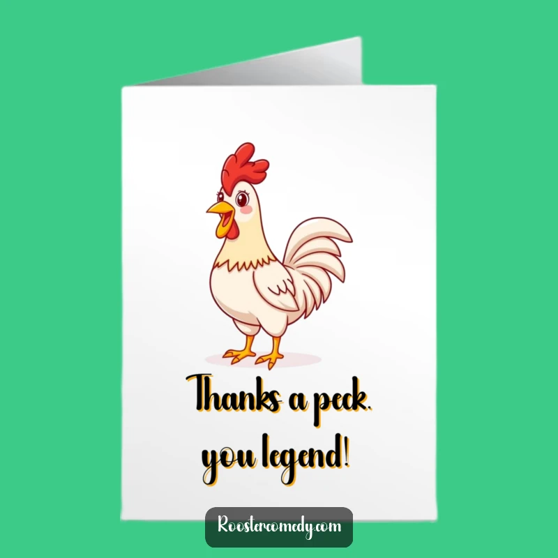 Free Printable Thank You Card: Proud Rooster's Cheerful Gratitude!