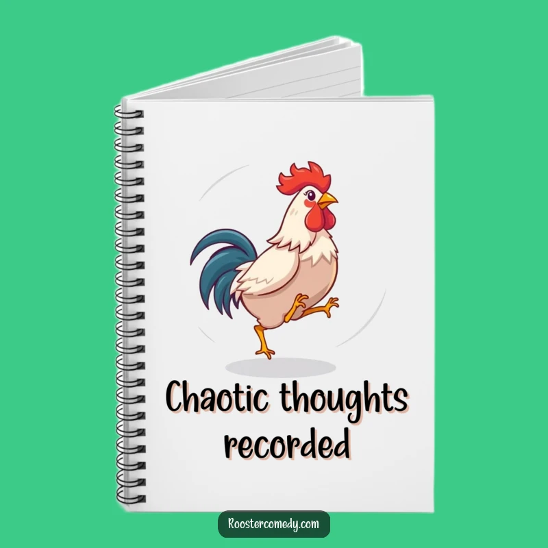 Funny Dizzy Rooster Notebook - Jot Down Silly Ideas Fowl Style!