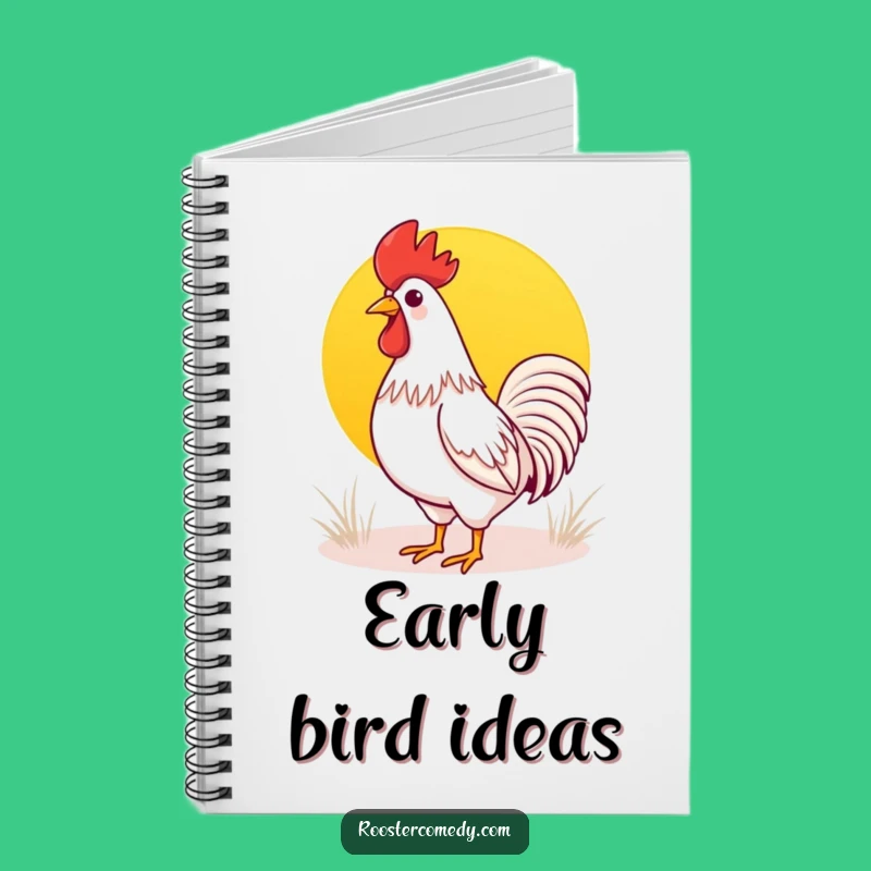 Kawaii Rooster Sunrise Notebook: Journal Your Bright Ideas