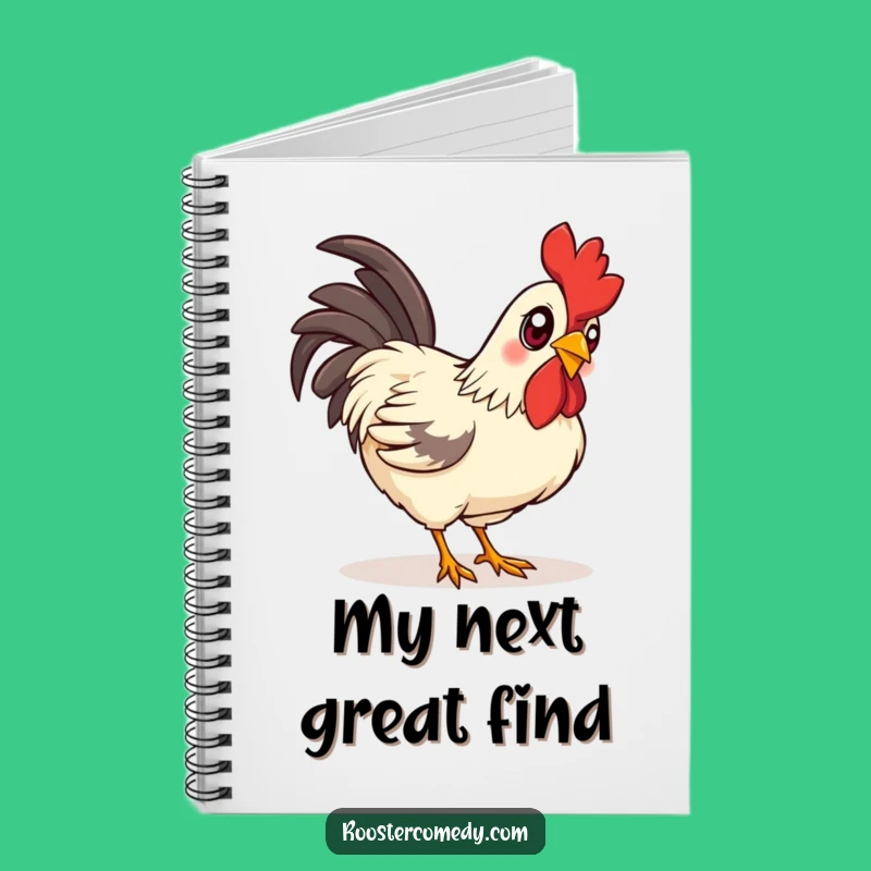 Funny Curious Rooster Notebook - Bright-Eyed Pecker Journal Gift