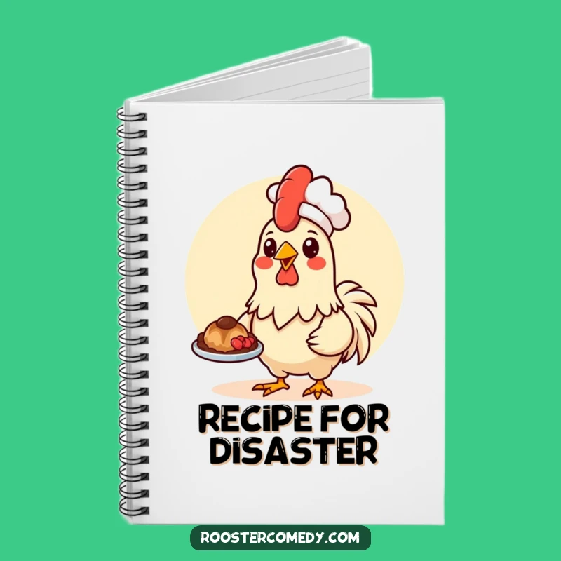 Funny Kawaii Rooster Chef Notebook - Culinary Ideas Journal, Great Gift Idea