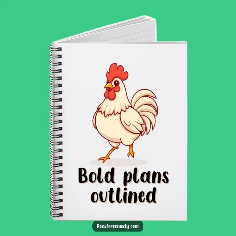 Funny Kawaii Rooster Confident Notebook: Proud Bird Journal, Perfect Funny Gift