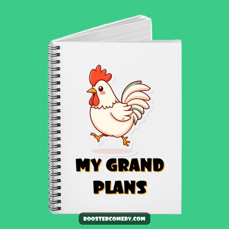 Funny Kawaii Rooster Notebook - Cute Hop Journal for Notes Gift
