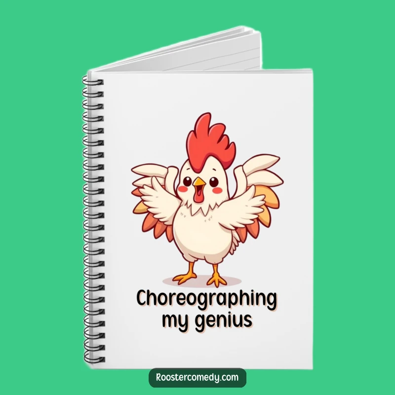 Funny Kawaii Rooster Notebook: Dance Notes, Flamboyant Flair, Perfect Humorous Journal Gift