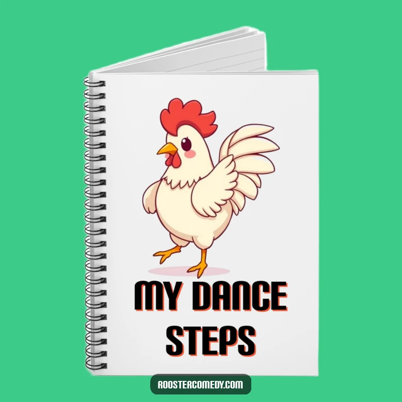 Funny Kawaii Rooster Notebook - Silly Dance Journal Gift