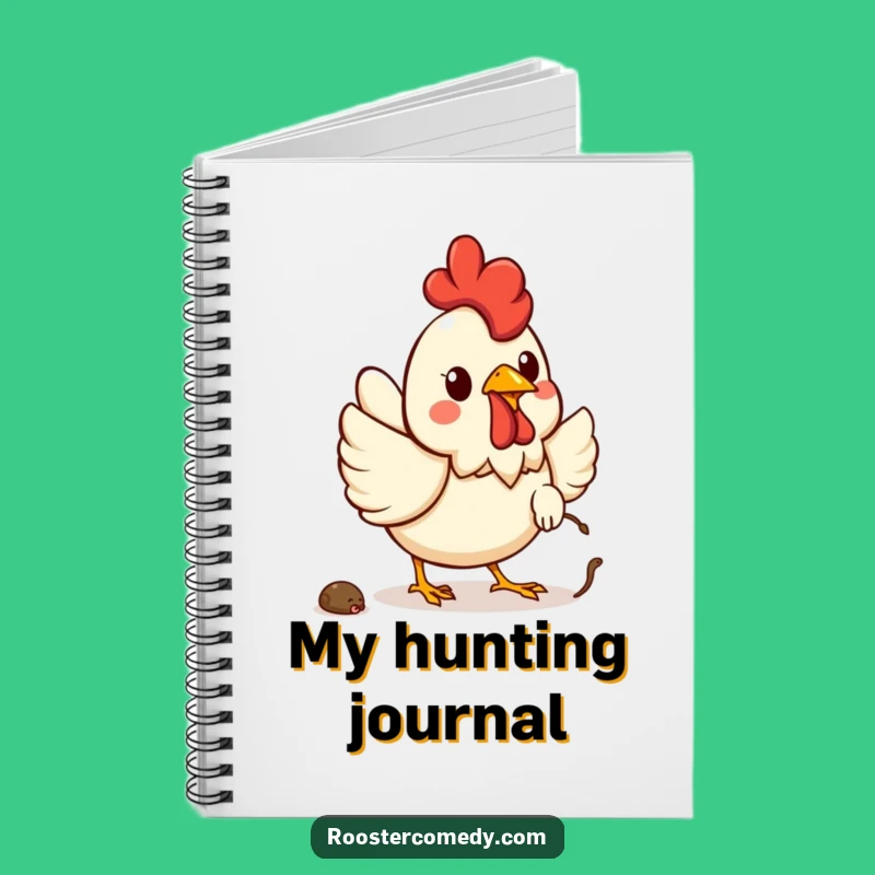 Funny Kawaii Rooster Worm Notebook: Jot Down Your Farm Fresh Ideas