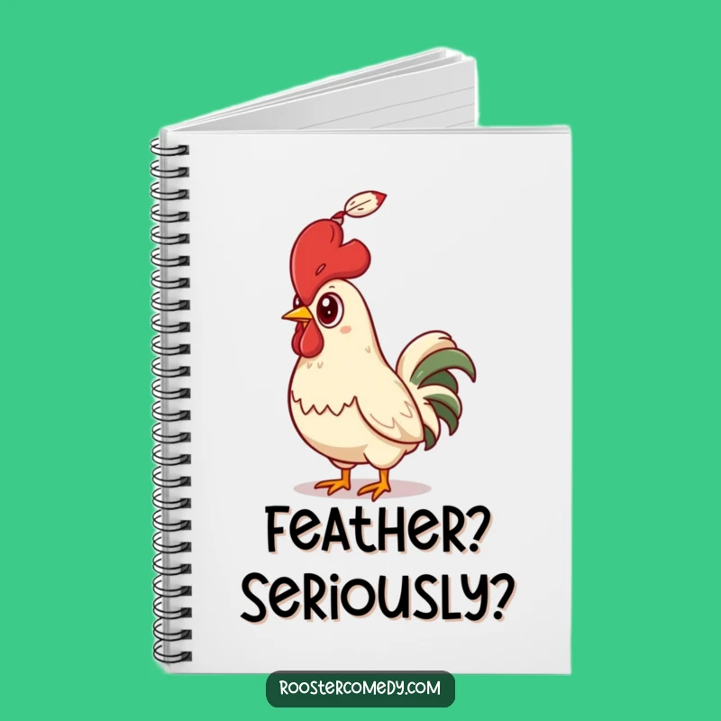 Funny Rooster Feather Surprise Notebook - Comedic Journal, Ideal Funny Gift