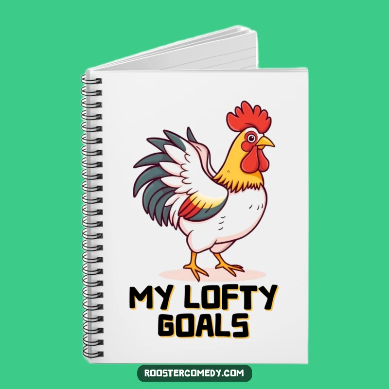 Funny Rooster Fly Notebook: Optimistic Character Journal - Inspiring Funny Gift