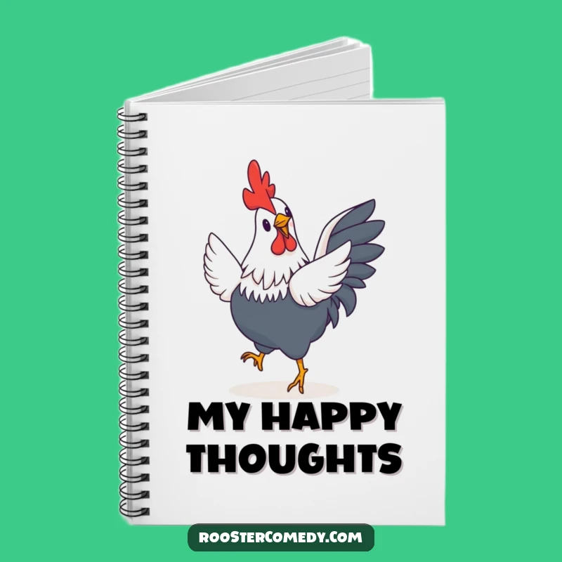Funny Rooster Jig Notebook: Journal with a Tiny Winged Bird Doing a Happy Jig - Great for Notes!