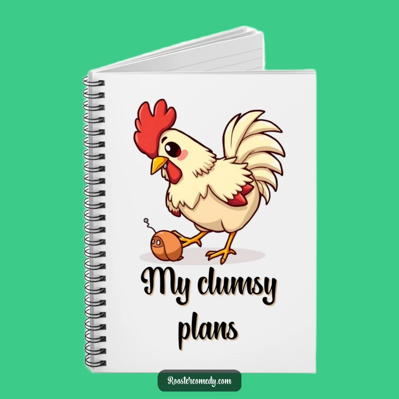Funny Rooster Trip Notebook: Clumsy Character Journal - Inspiring Funny Gift