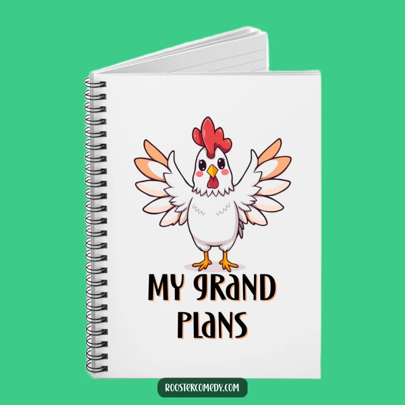 Funny Rooster Triumphant Notebook: Hilarious Journal for Celebrating Achievements