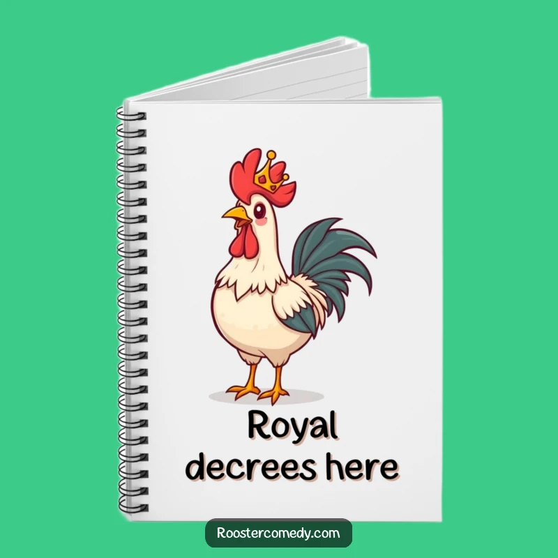 Funny Royal Rooster Notebook: Hilarious Journal for Regal Thoughts