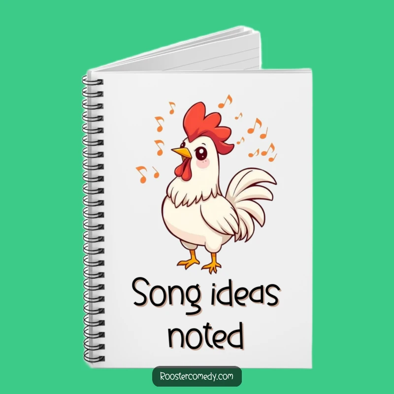 Funny Singing Rooster Notebook - Jot Down Melodies Fowl Style!
