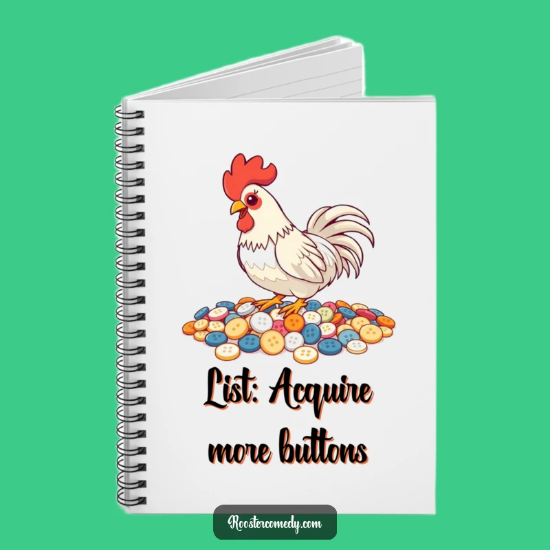 Funny Pecking Rooster Notebook - Jot Down Shiny Ideas